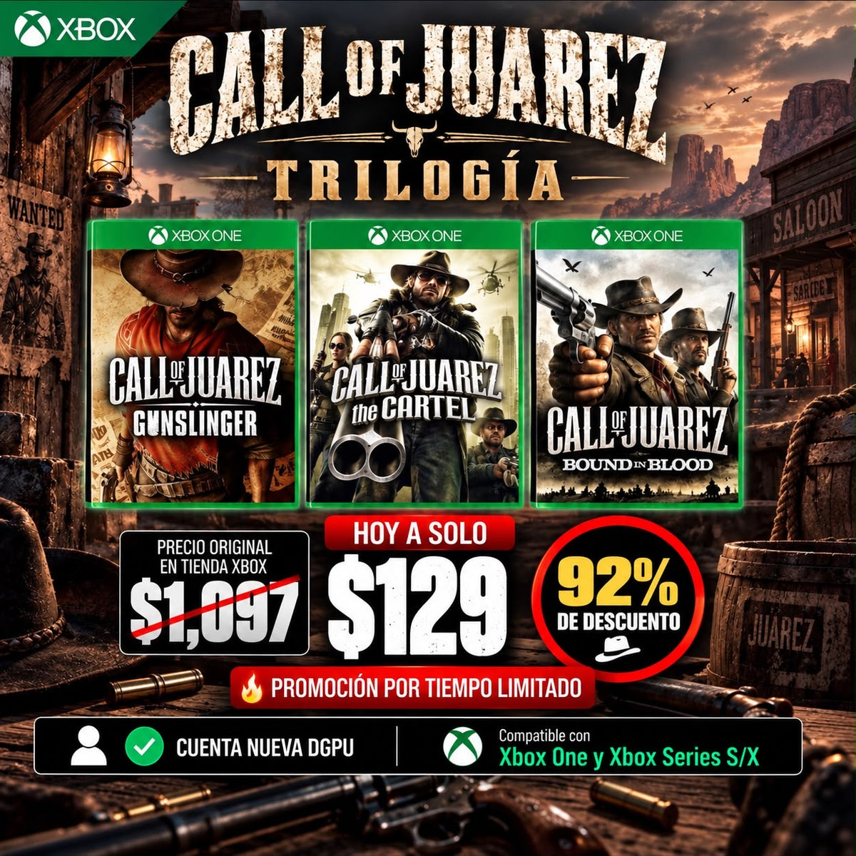 Call Of Juarez Trilogía Cuenta🔥