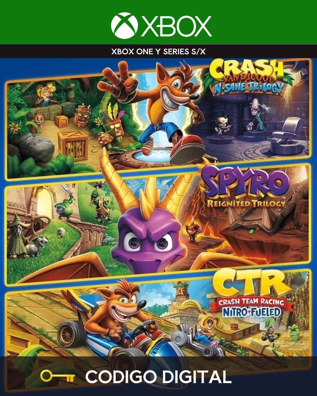 Crash Trilogy + Spyro + CTR
