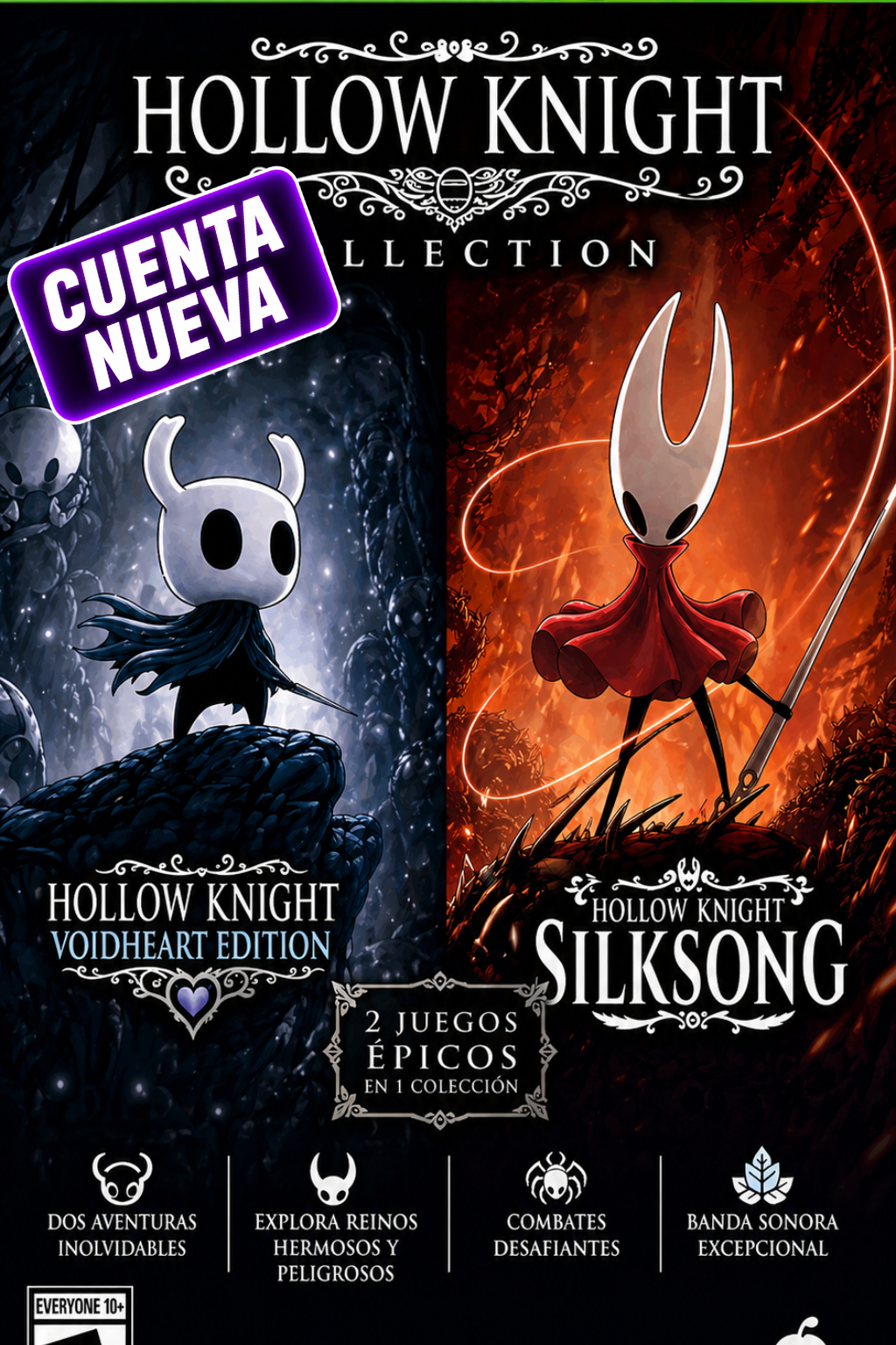 Hollow Knight Pack Voidheart + Silksong Cuenta